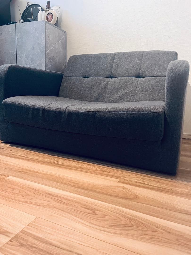 グレー ソファベッド 2WAY