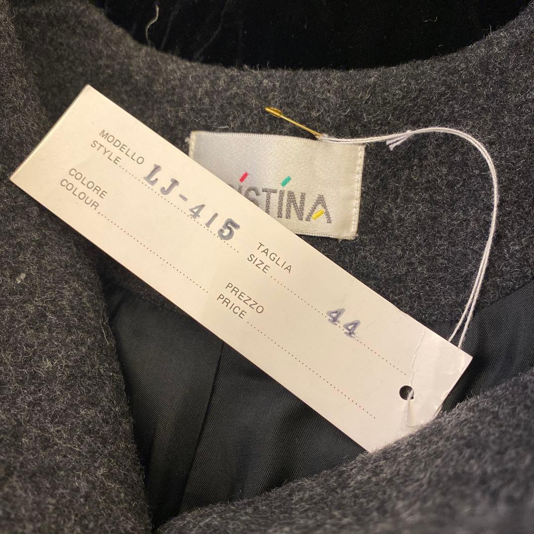 フランス製 CRISTINA バックプリーツの優雅なコート エレガント 最高級