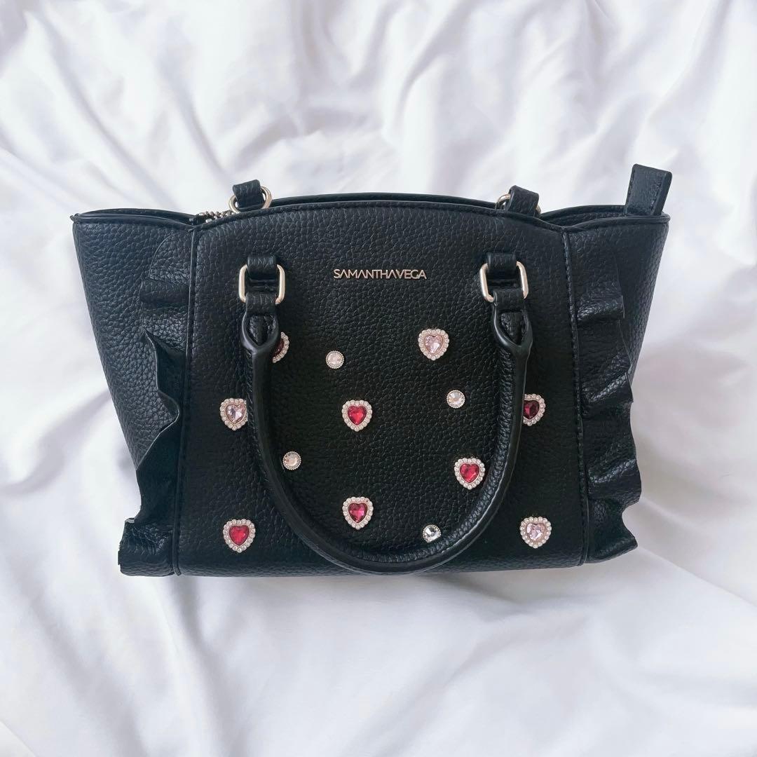 SAMANTHAVEGA♡ビジューフラッター ミニ ブラック