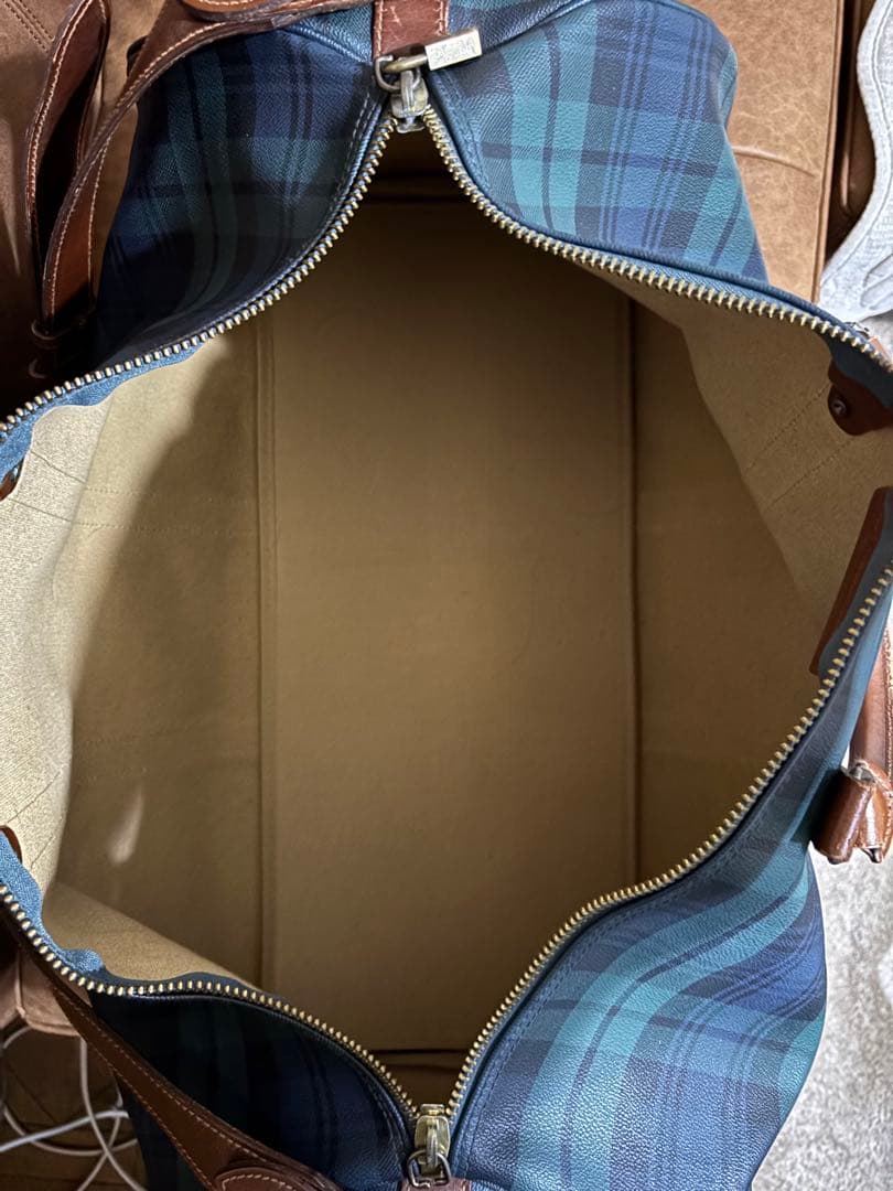 ポロ ラルフローレン ボストンバッグ ２ＷＡＹ チェック グリーン 緑