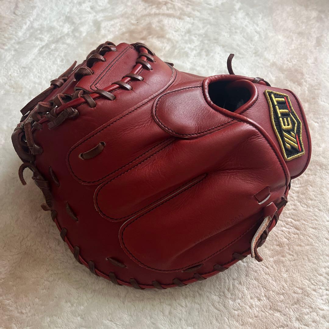 ZETT プロフェッショナルコンセプト 赤 硬式グローブ　キャッチャーミット