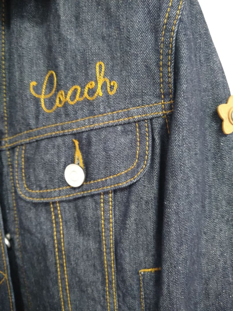 Coach コーチ　Gジャン　デニムジャケット　さくらんぼ　花