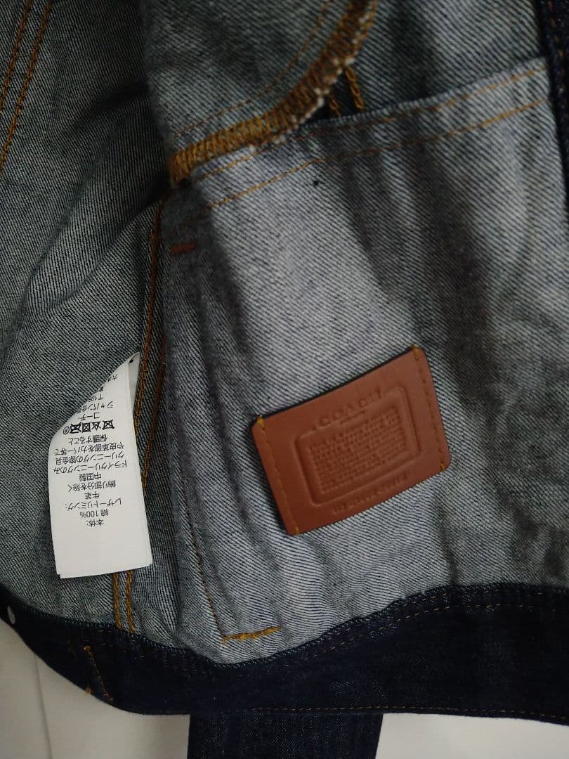 Coach コーチ　Gジャン　デニムジャケット　さくらんぼ　花
