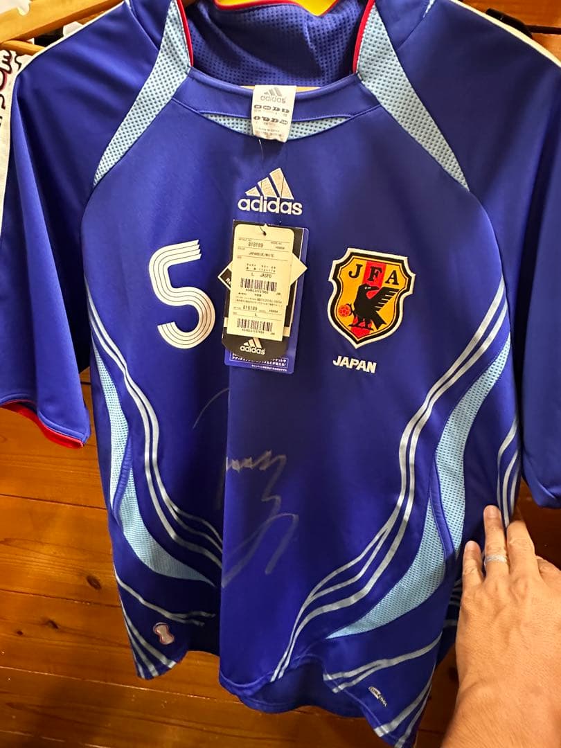 新品未使用 2006年 日本代表ユニフォーム 宮本選手直筆サイン入り L サイズ