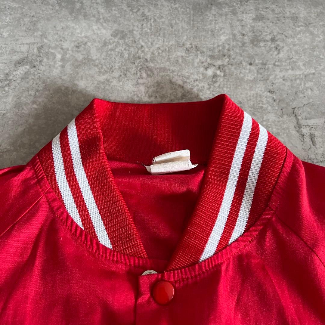 80s シンシナティレッズ スタジャン L ナイロン/RED