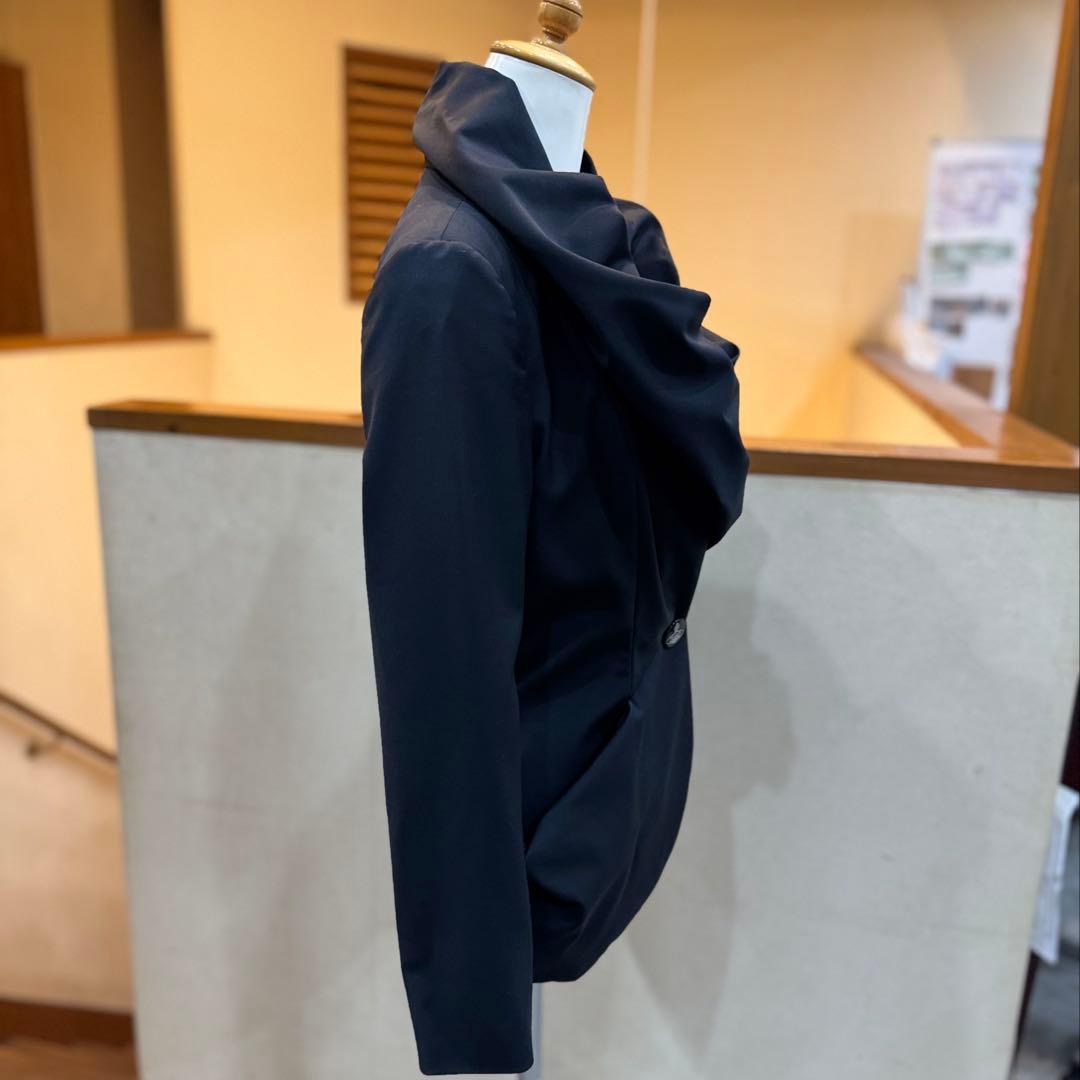 美品 ヴィヴィアンウエストウッドレッドレーベル ジャケット 変形襟 黒