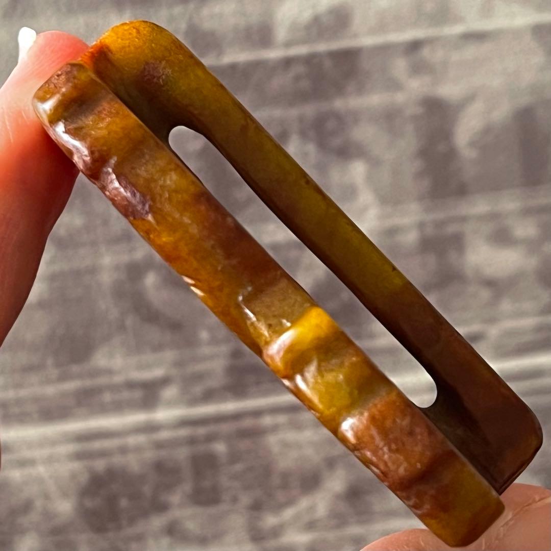 アンティーク ジェイド 彫刻 和田玉 ネフライト 中国王朝 古玉 龍 帯留め