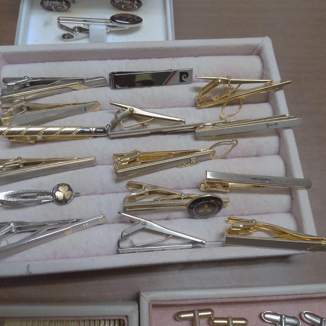 まとめ売り 大量ネクタイピン&ピンブローチ&カフス146点セット ブランドあり