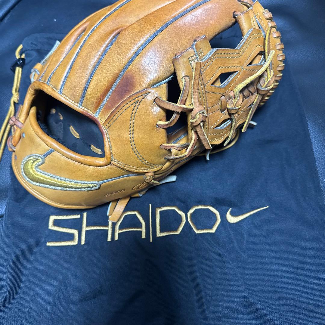 希少品 NIKE SHADO エリート 野球グローブ 袋付き ナイキ 謝道 硬式