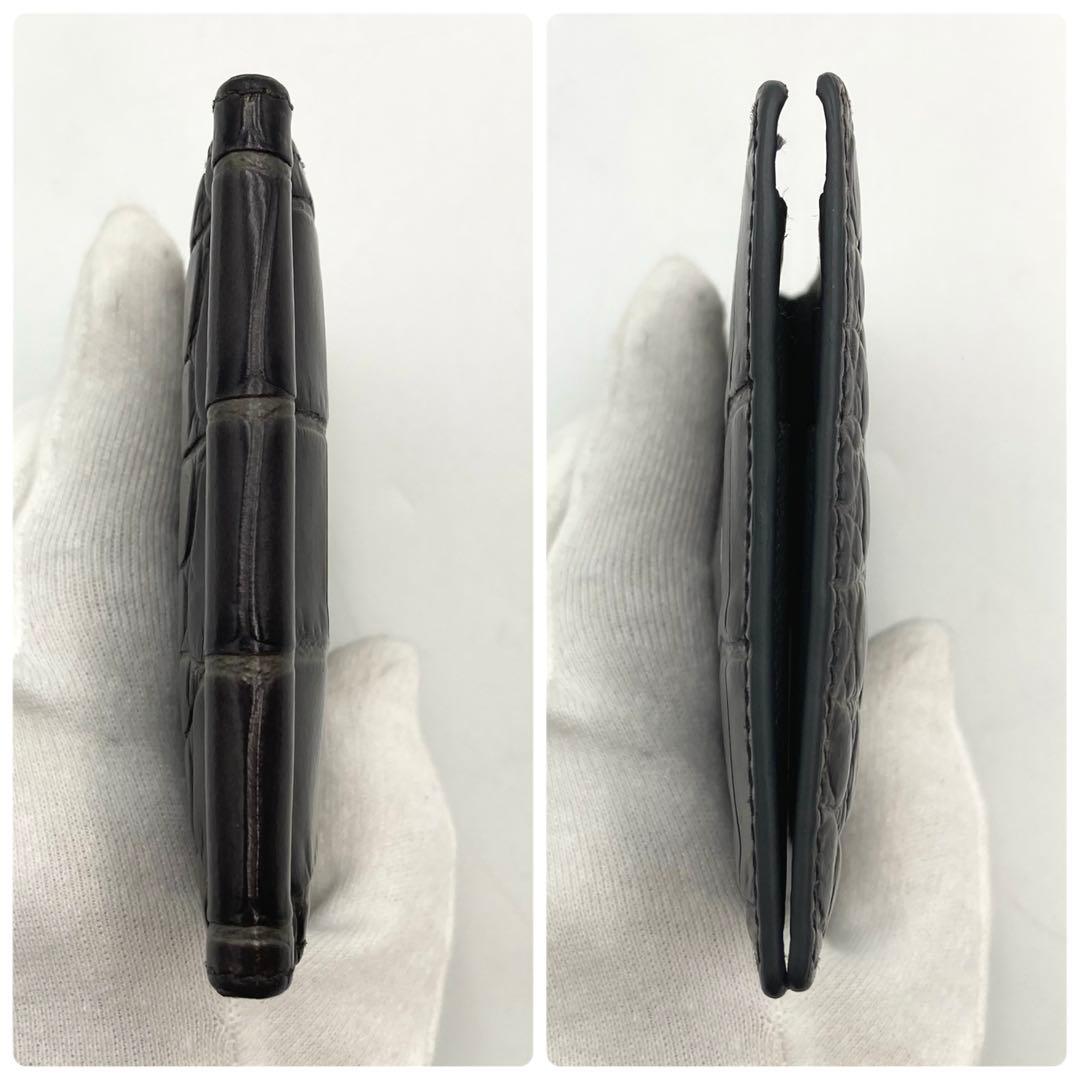 ふーた✨BALENCIAGA エブリデイ マネークリップ 財布 本革クロコ