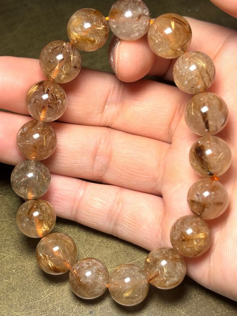 【新入荷】　タイガータイチンルチルブレス12㎜　（新品未使用）高品質　針しっかり