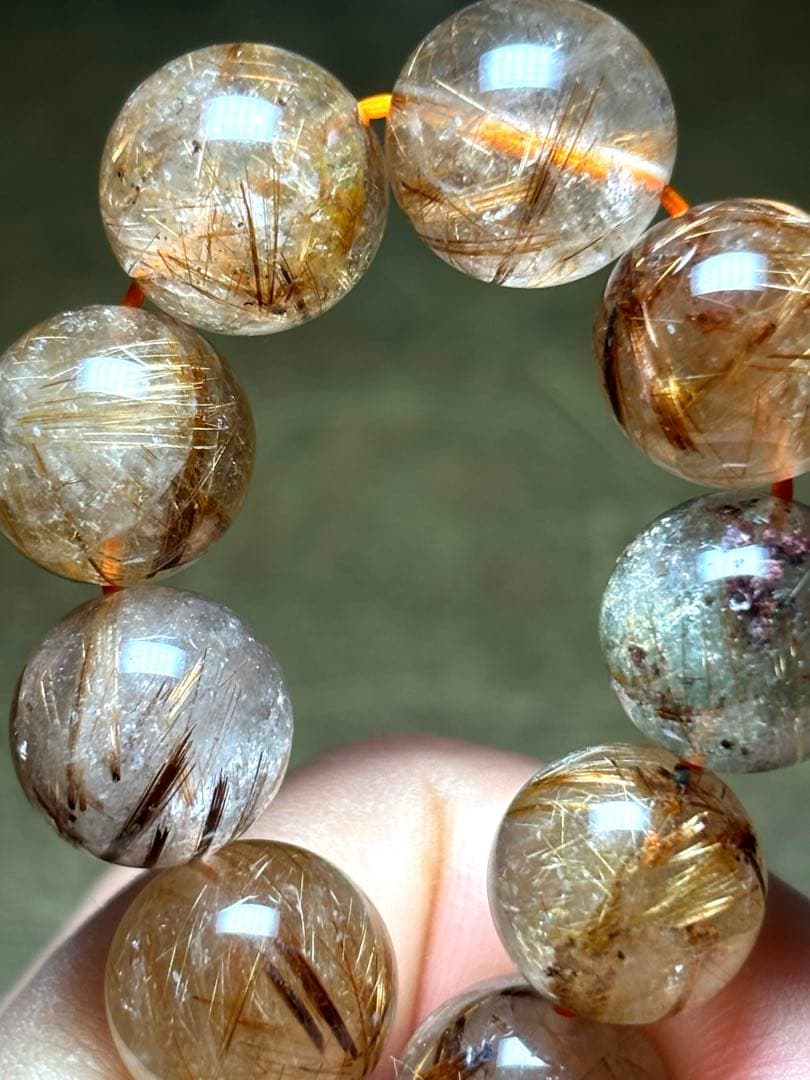 【新入荷】　タイガータイチンルチルブレス12㎜　（新品未使用）高品質　針しっかり