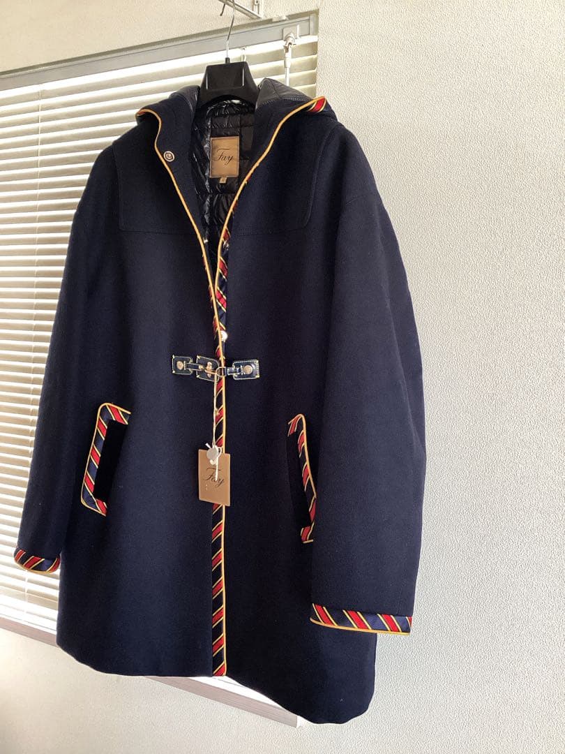 訳あり未使用品【Fay】フェイ　ウールコート　紺　Lサイズ　TOD'S
