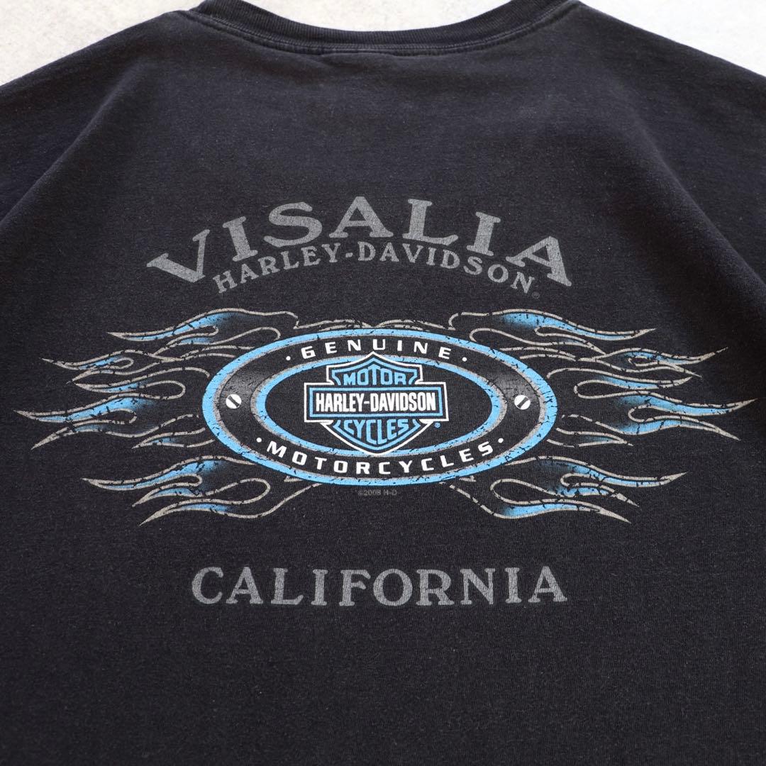 00s ヴィンテージ ハーレーダビッドソン ファイヤー ブルーフレイム 長袖