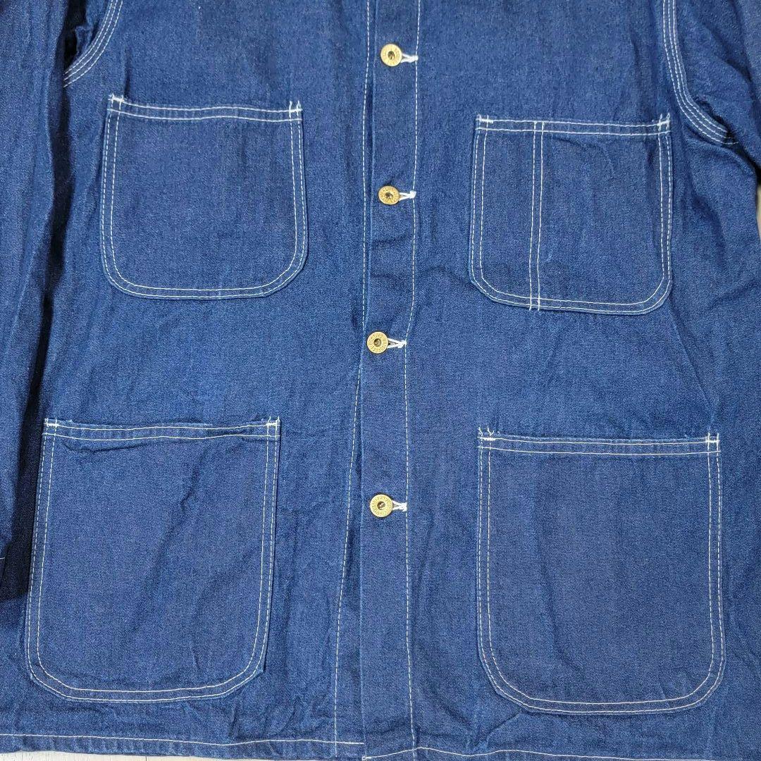80S-90S 濃紺 ユニバーサルオーバーオール 3本針 42 カバーオール