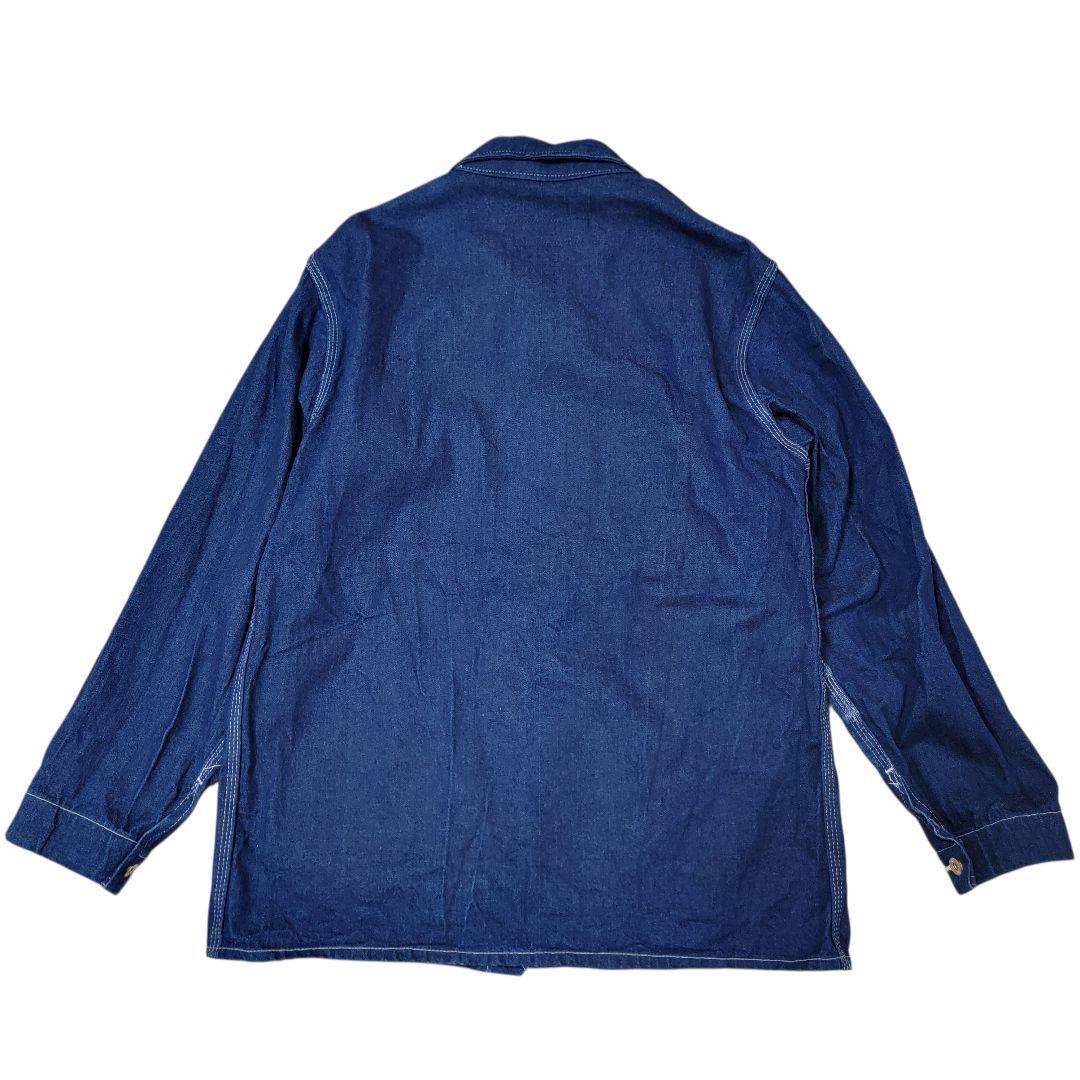 80S-90S 濃紺 ユニバーサルオーバーオール 3本針 42 カバーオール