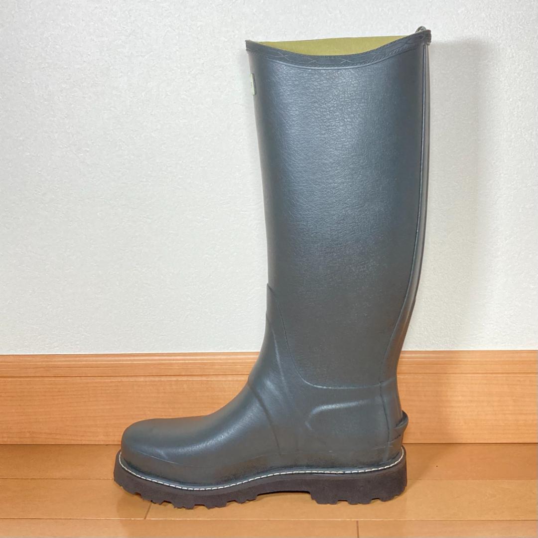【美品・希少・緑枠ロゴ】HUNTER バルモラルブーツ 約26.5㎝ グレー