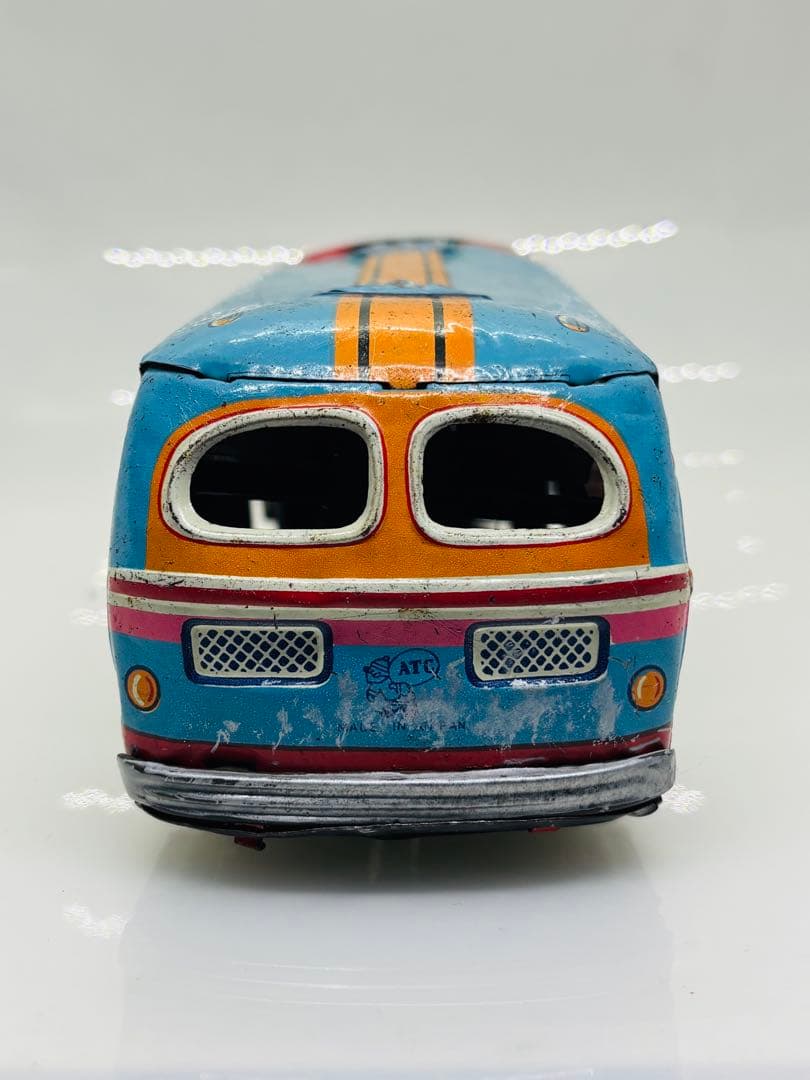 モ*ガ様 アサヒ玩具ATC当時物ブリキ☆いすゞ観光バス1950年代大型24㎝昭和