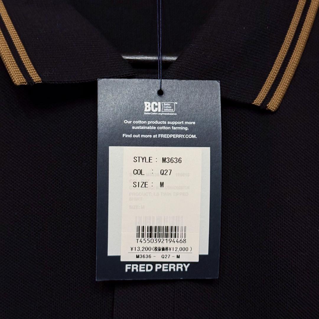 Fred Perry 長袖ポロシャツ M3636 ブラック