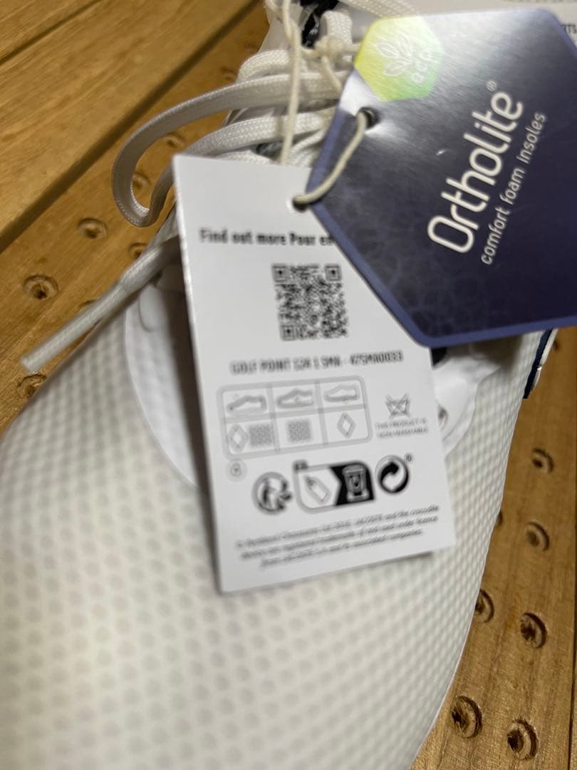 タグ付き新品　LACOSTE ゴルフシューズ ホワイト/ネイビー27cm