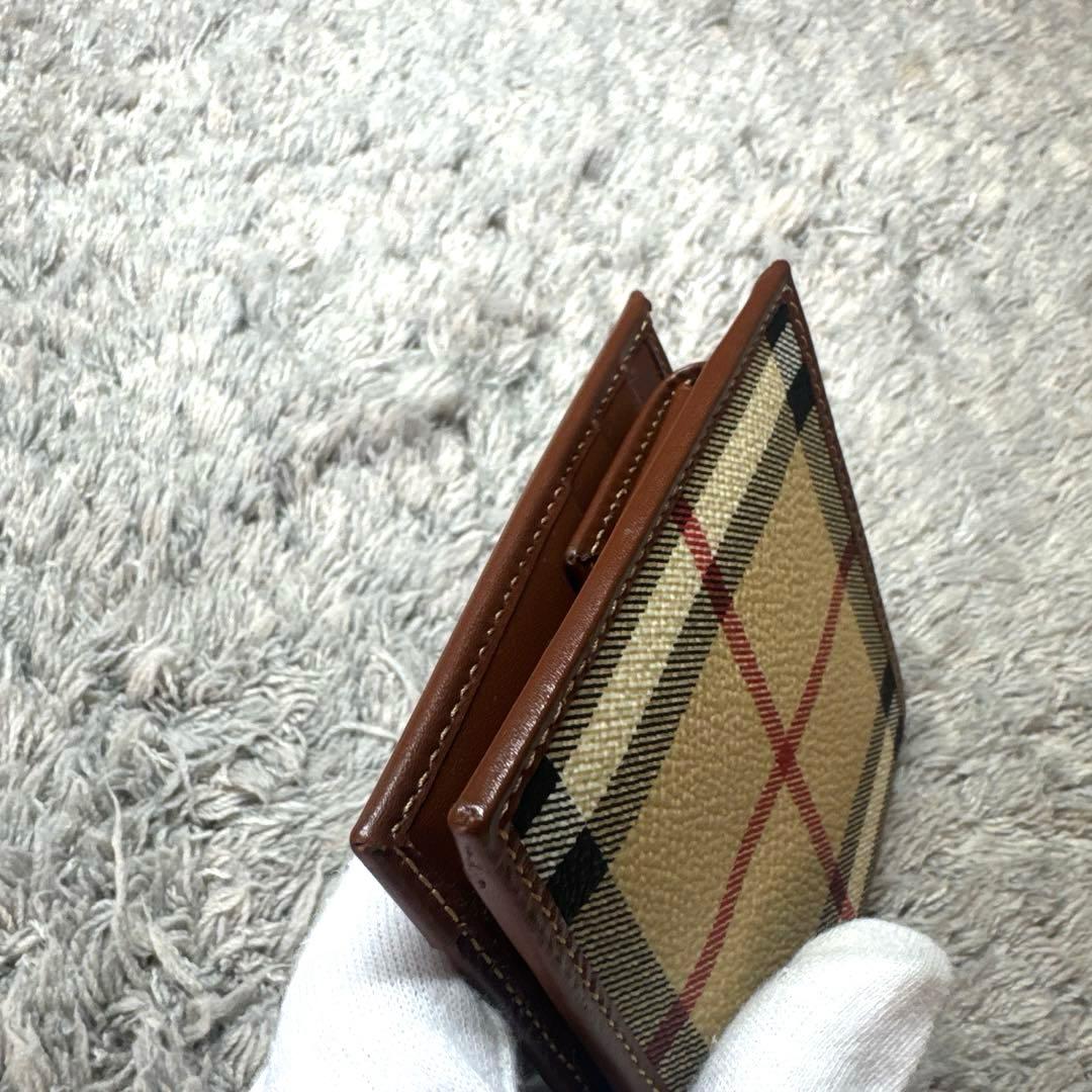 【未使用】BURBERRY バーバリー 二つ折り財布 ノバチェック ユニセックス