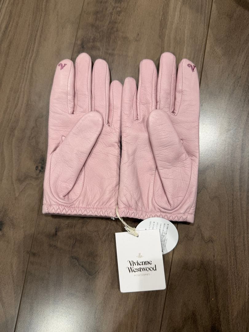 Vivienne Westwood ショーティー レザー手袋 ピンク