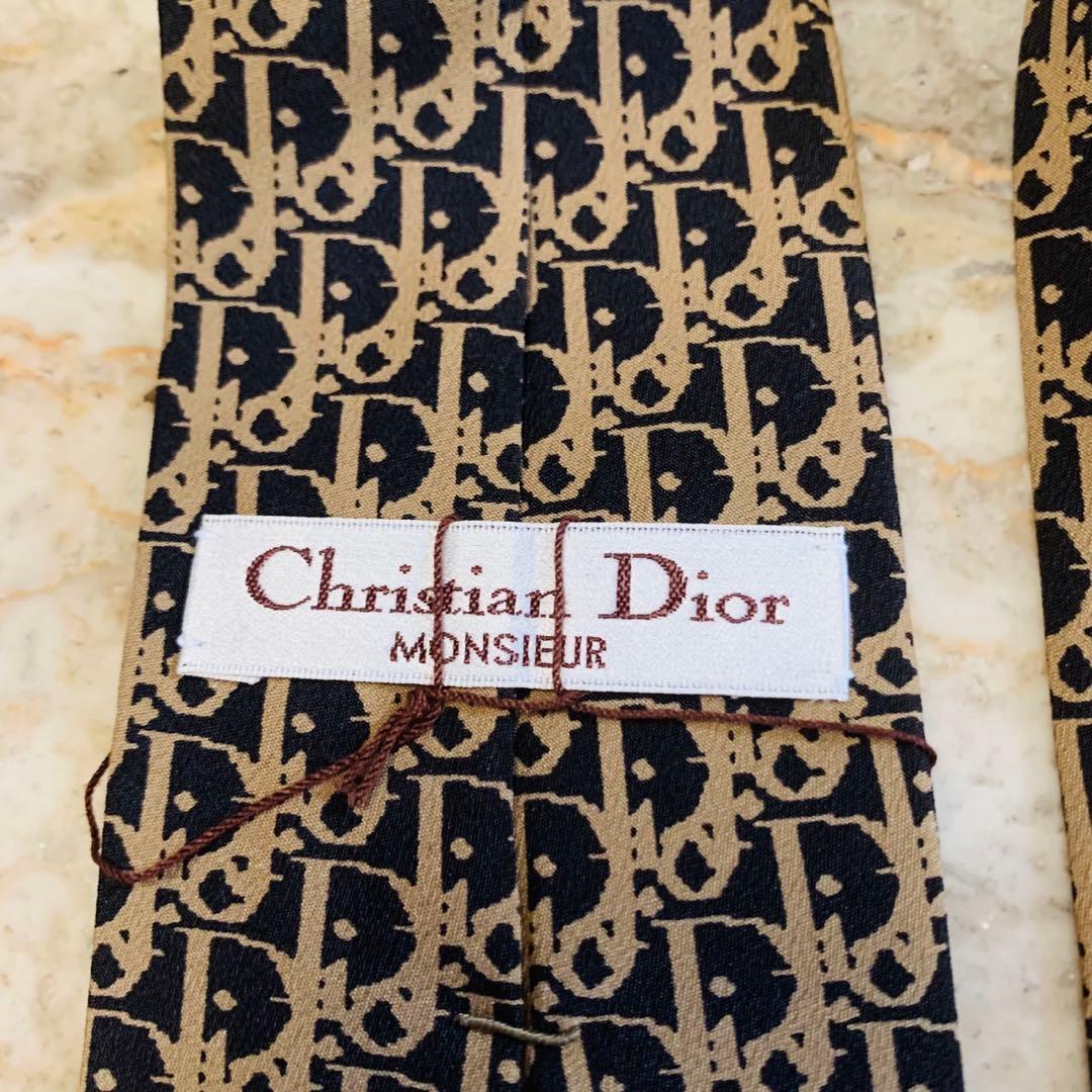 N195 新品未使用 クリスチャンディオール トロッター柄 ネクタイ メンズ