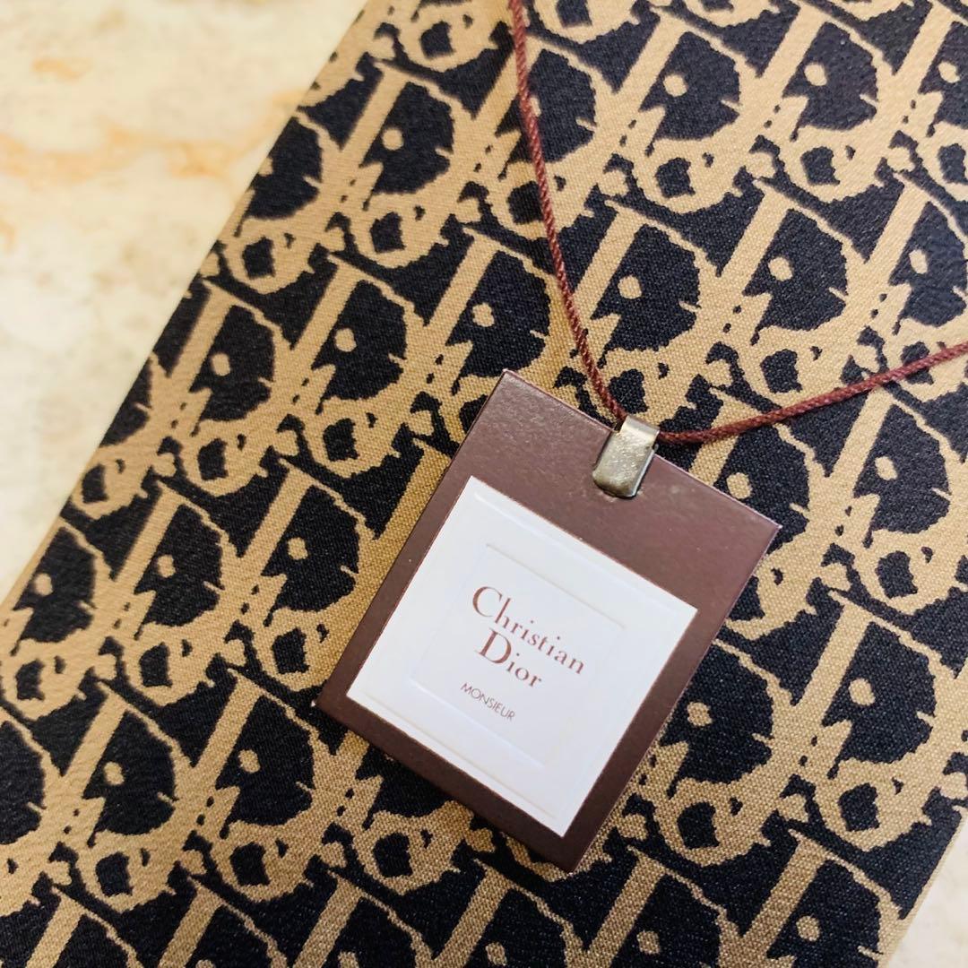 N195 新品未使用 クリスチャンディオール トロッター柄 ネクタイ メンズ