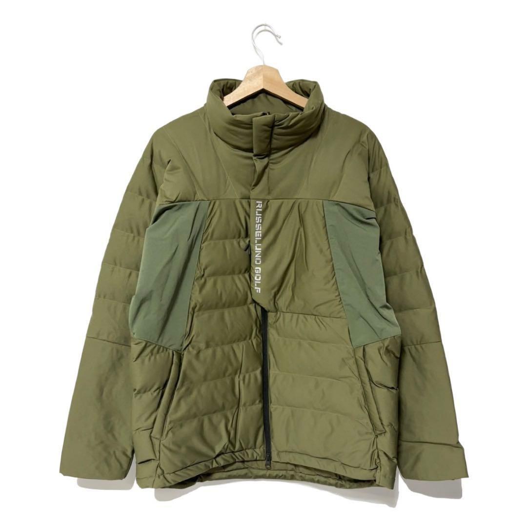 新品 ラッセルノ ゴルフ パデッド ジャケット カーキ　中綿 2XL 7