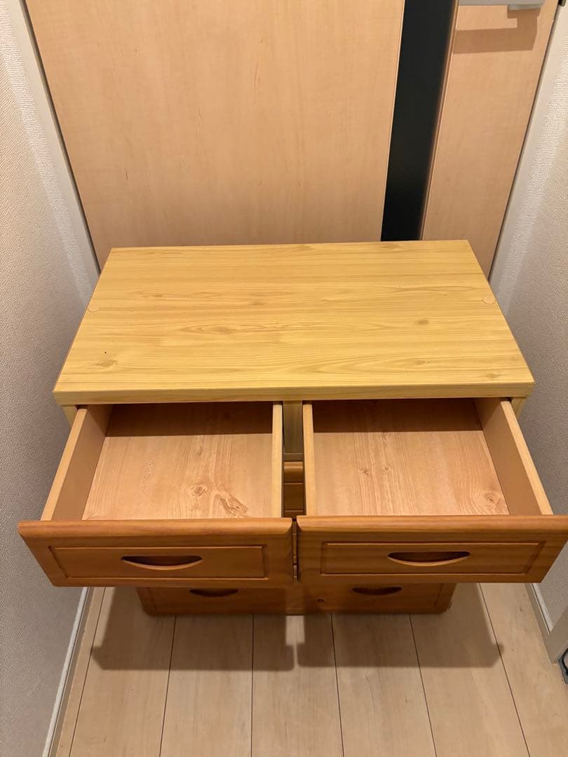 チェスト　タンス　ナチュラルブラウン　収納　洋服　木製　オークル　カントリー