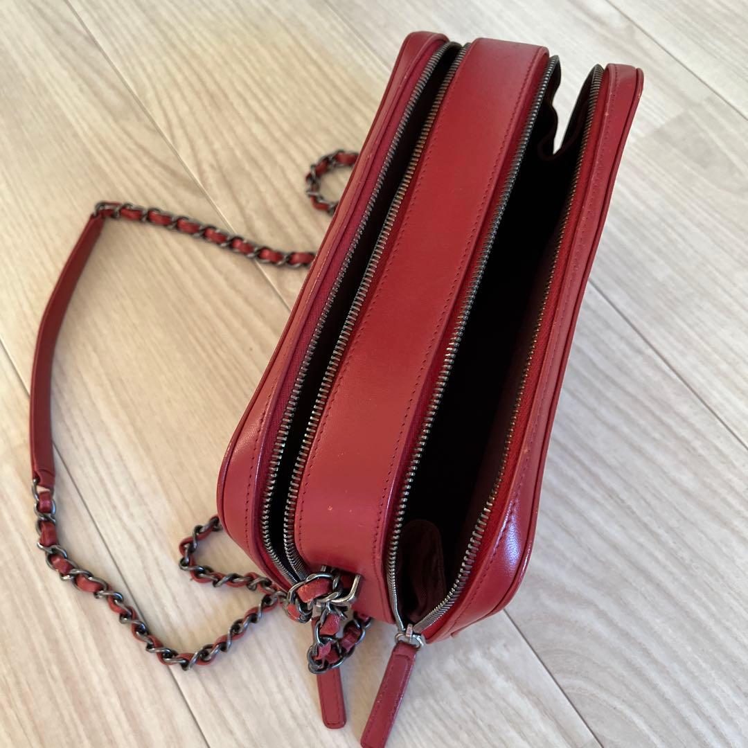 小*郎様 レッド ショルダーバッグ　ボーイシャネル