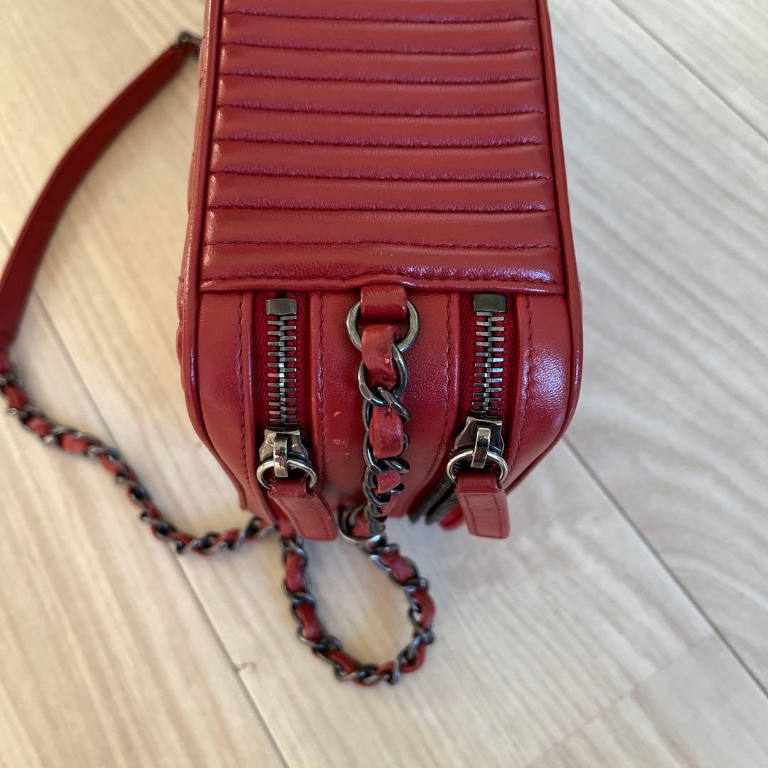 小*郎様 レッド ショルダーバッグ　ボーイシャネル