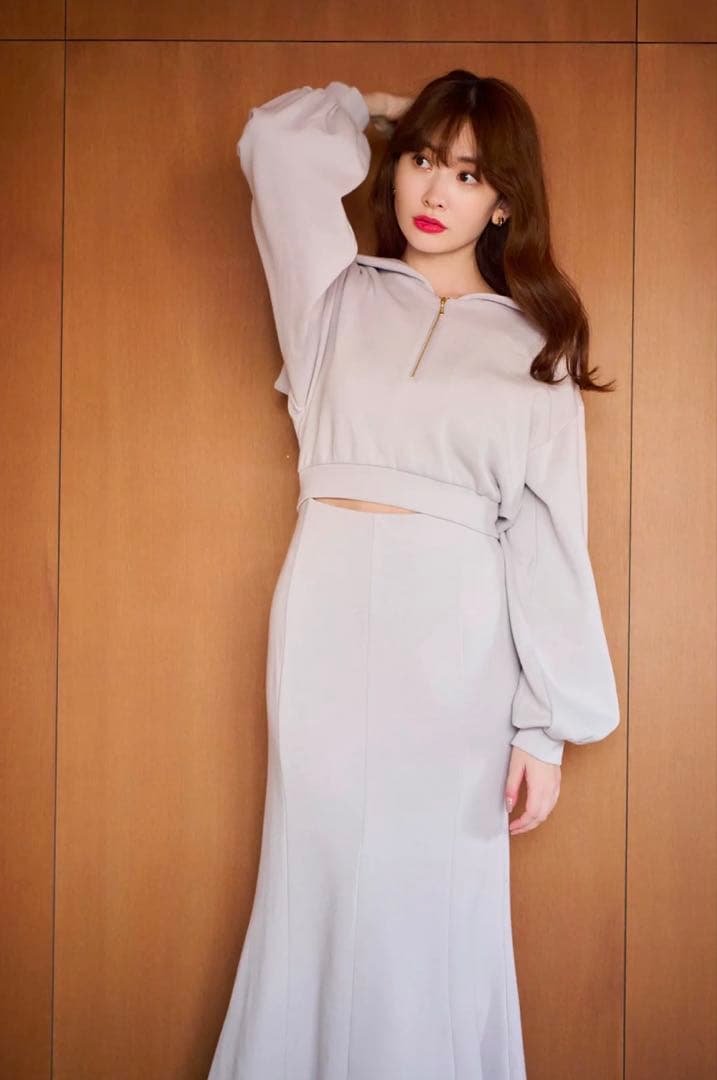 ワンピース Half Zip Sweat Dress her lip to