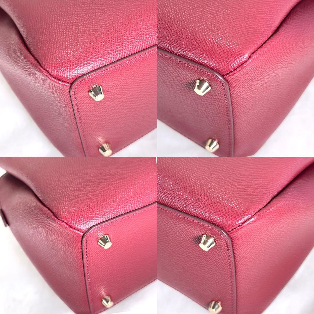 【未使用級】フルラ ミネルヴァ エス 2way ショルダーバッグ レザー 肩掛け