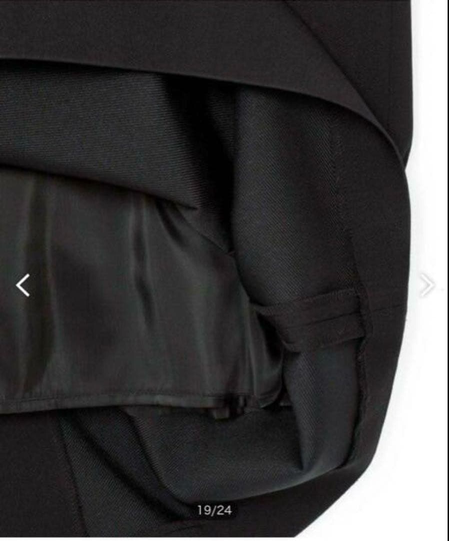 ANAYI 黒 Vネック ワンピース