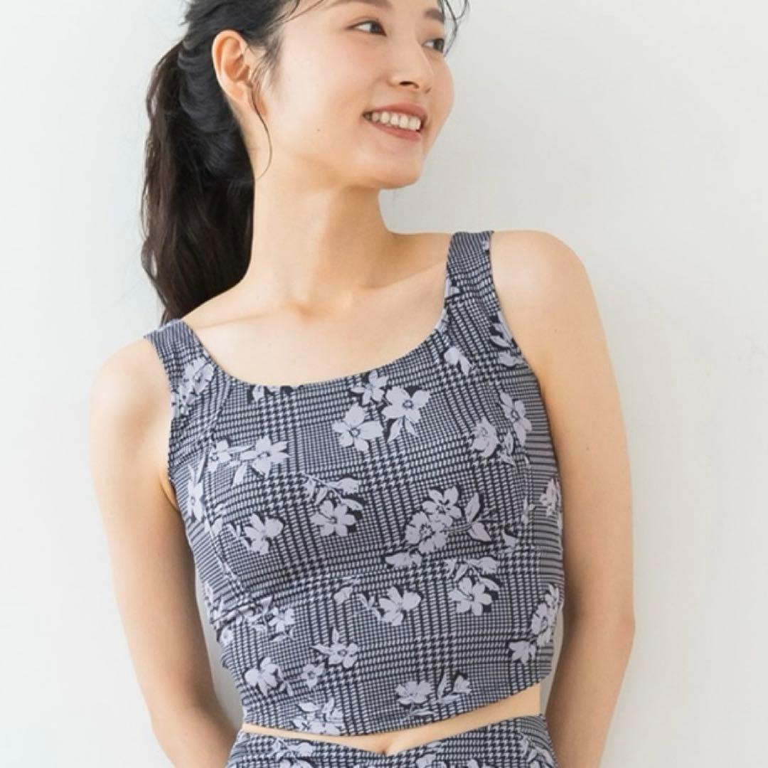 SUKALA チェックビスチェブラトップ&チェックウエストクロスレギンス