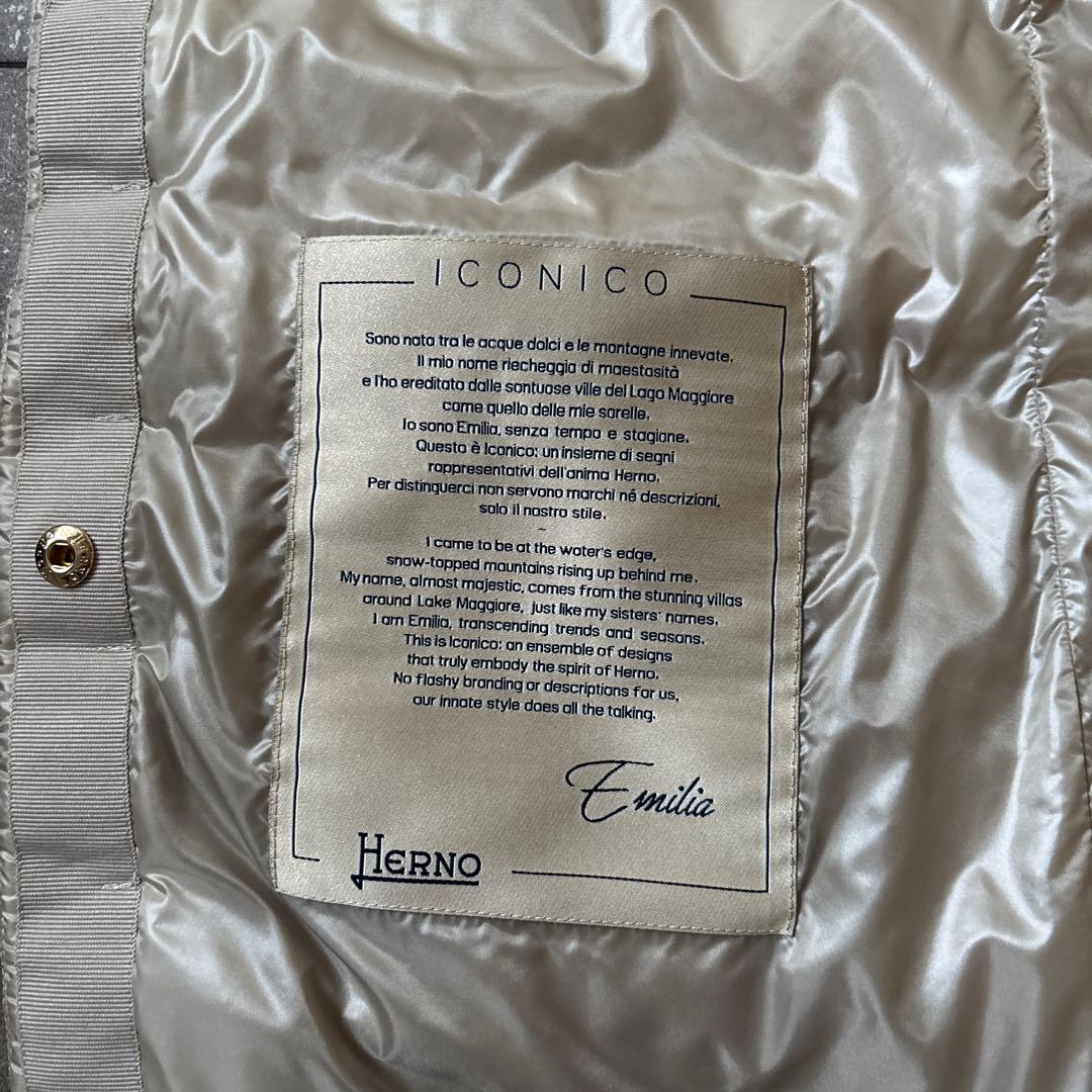 HERNO アイボリー ダウンベスト