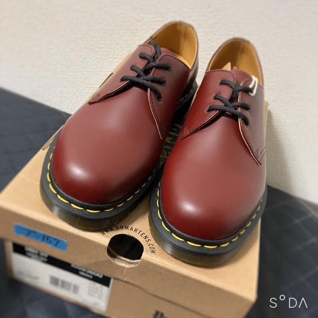 【未使用】ドクターマーチン 1461 59（赤茶）革靴（プー157）