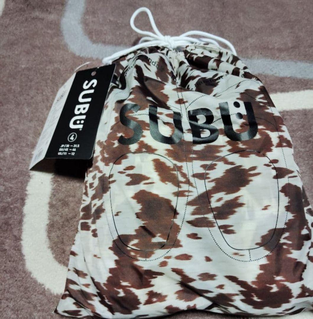 SUBU 牛柄スリッパ 収納袋付き