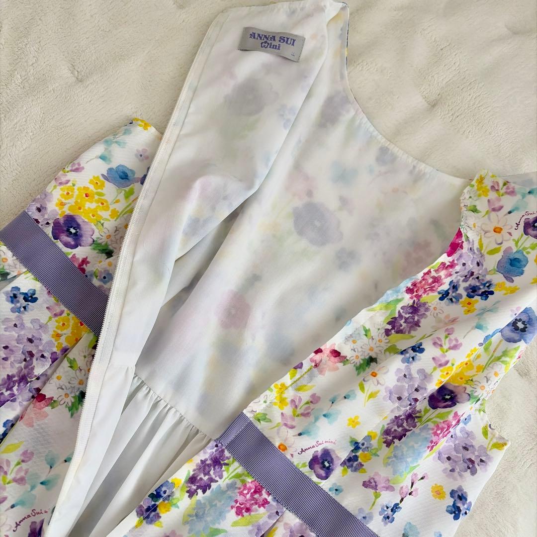 アナスイ ミニ⭐︎ノースリーブ 水彩花柄ワンピース　145〜155㎝