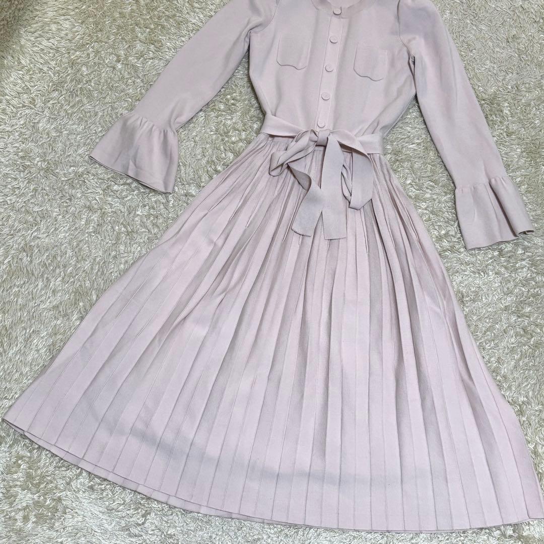 現行　CELFORD 　2025　スプリングニット　フリル　ワンピース　ベルト