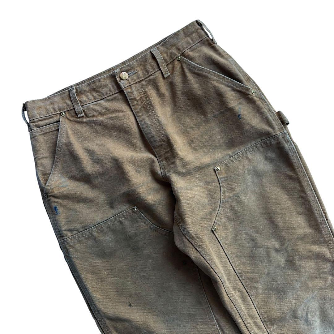 USA製カーハート ビンテージ　ダブルニーペインターパンツ ワーク ダック 古着