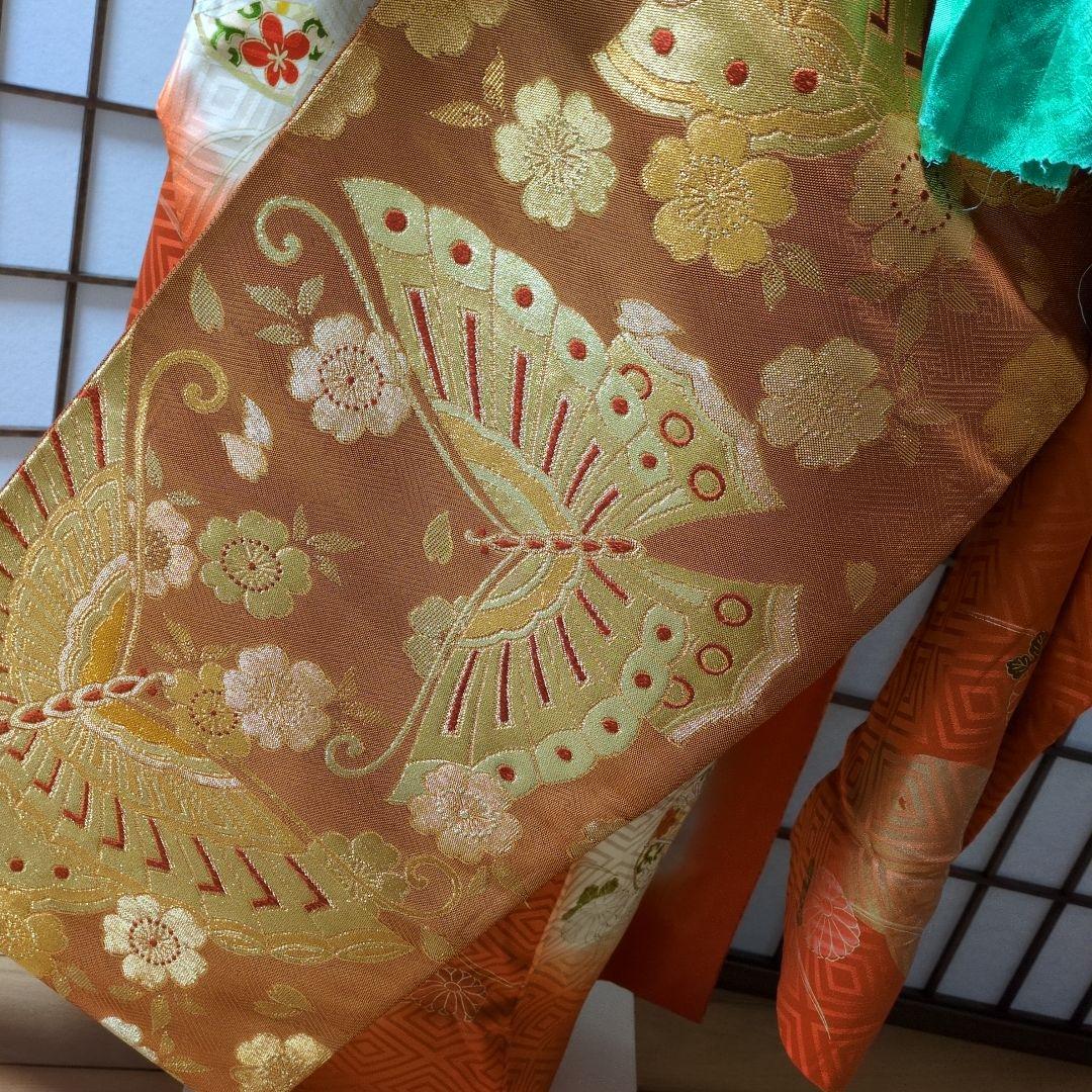 161センチ格式ある振袖帯セット　　正絹