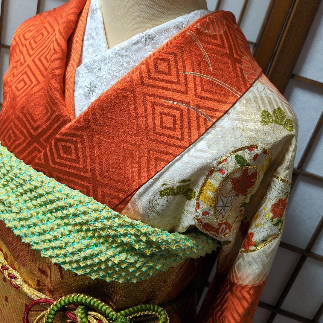 161センチ格式ある振袖帯セット　　正絹