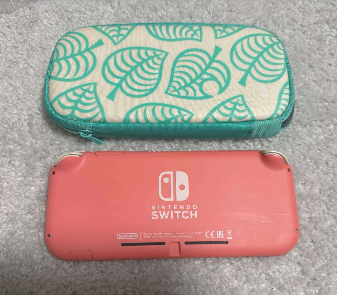 Nintendo Switch Lite コーラルピンク ケース付き