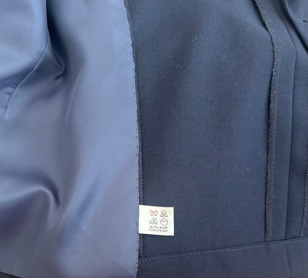 【ファミリア】ネイビー フォーマルスーツ 120cmお受験卒園式入学式冠婚葬祭紺