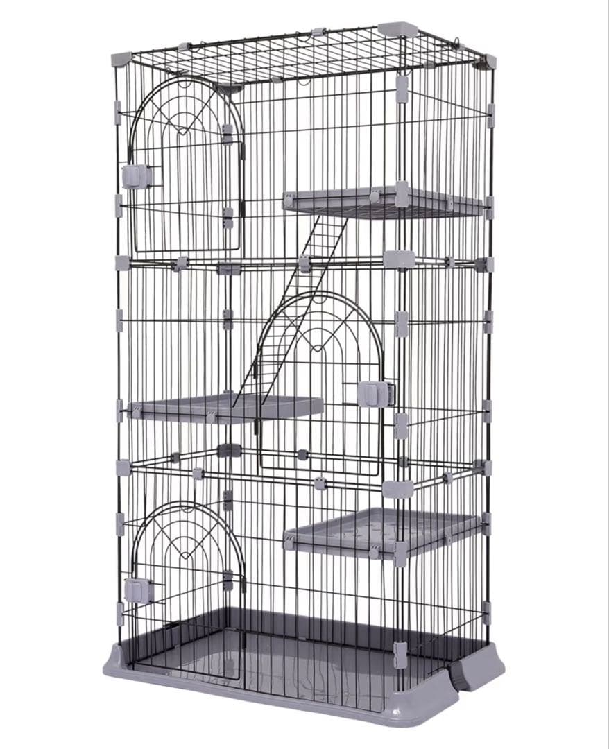 【3段式猫ゲージ】ドアロック付き