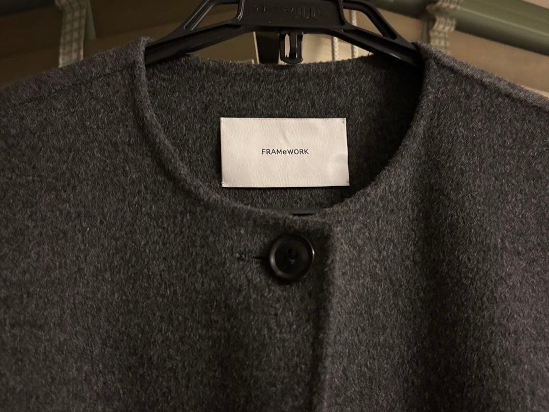 フレームワークハミルトンリバークルーネックコート　グレー　38