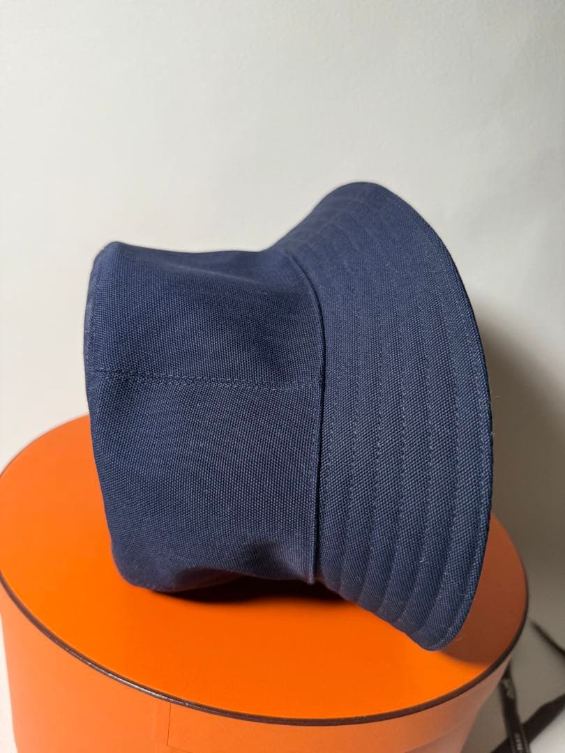 美品！　エルメス　バケットハット　デニム生地　セリエ　58サイズ