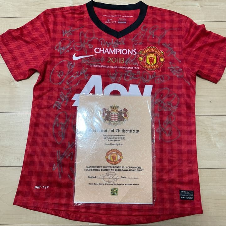 MANCHESTER UTD2013CHAMPIONS記念サイン入りユニホーム